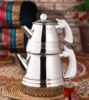 کتری قوری استیل لوله دار ریوِر 3 لیتر هِرمی (کد 2173)