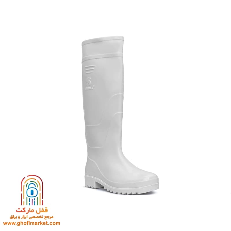 چکمه سفید شیما ساق بلند