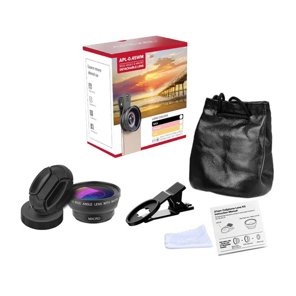 لنز موبایل واید و ماکرو اپکسل Apexel APL-0.45WM — تصویر ۴