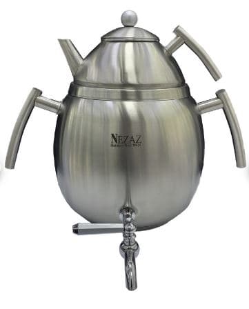 ست کتری قوری استیل نزاز (6 لیتر) کد 4025