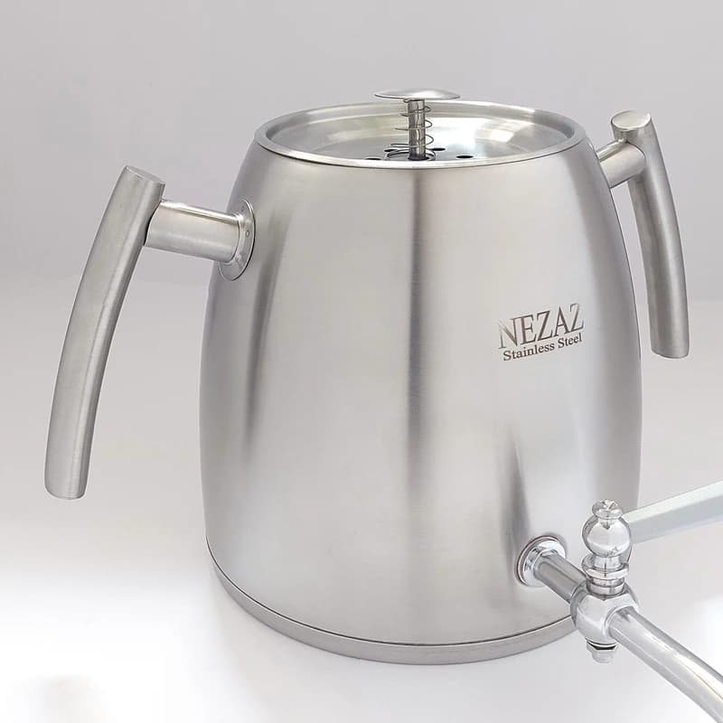 ست کتری قوری استیل نزاز (6 لیتر) کد 4000 — تصویر ۵