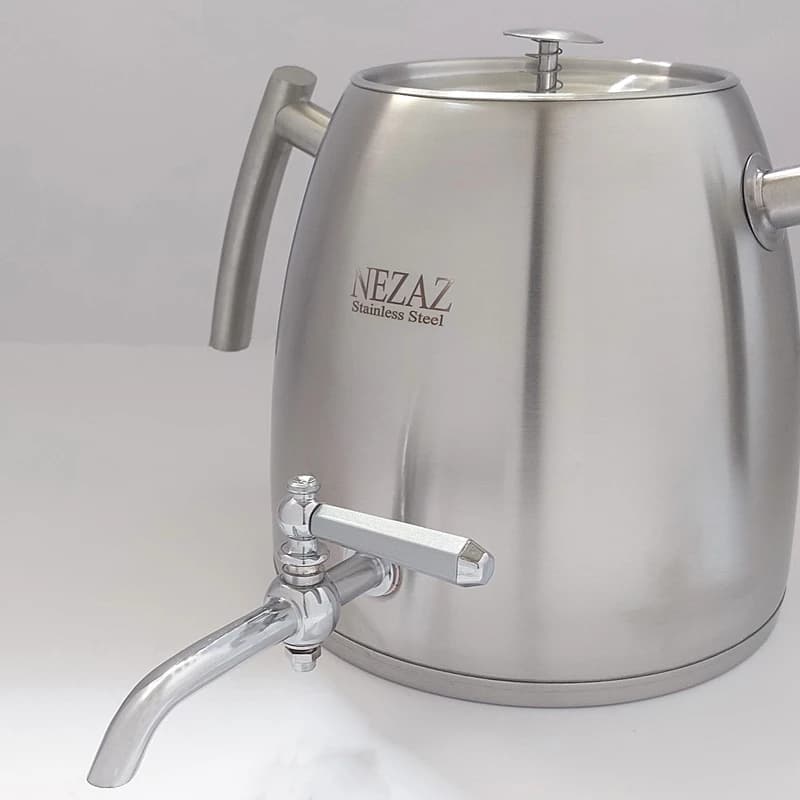 ست کتری قوری استیل نزاز (6 لیتر) کد 4000 — تصویر ۳
