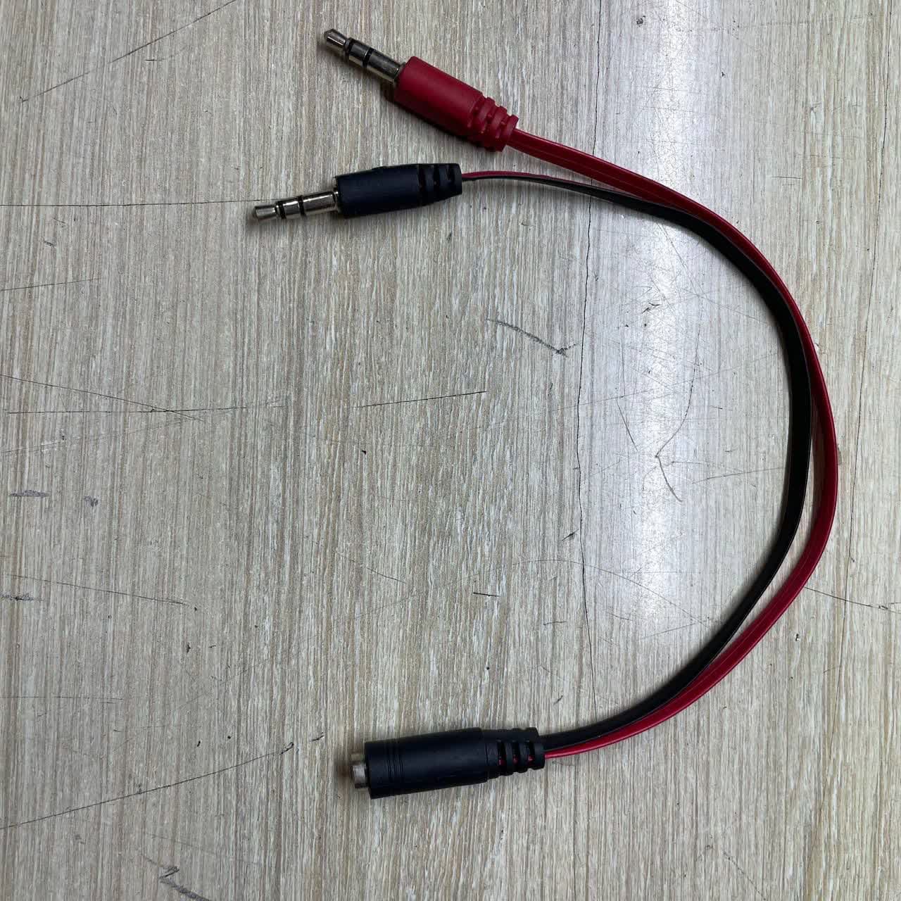 تبدیل کابلی 2 مادگی به 1 نری جک 3.5 میلی متری