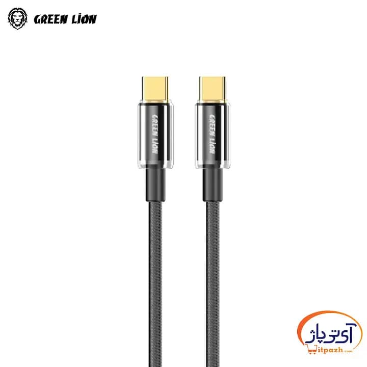 کابل ضخیم گرین لاین Type C به Type C مدل 60W طول — تصویر ۲