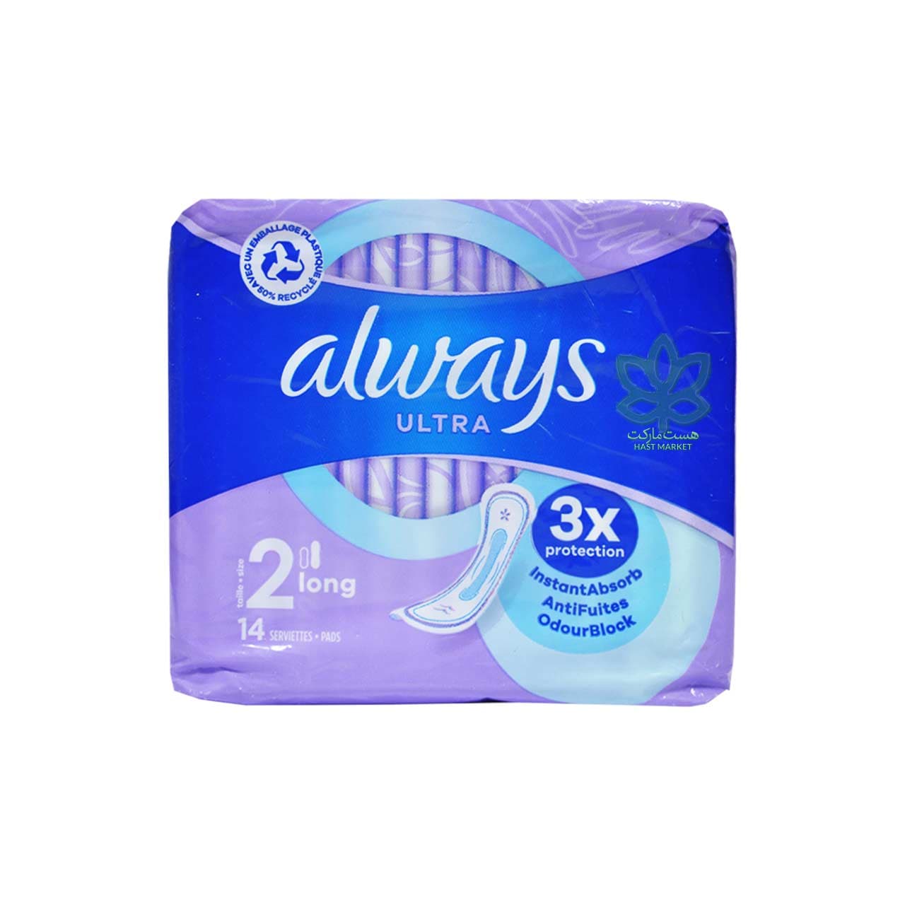 نوار بهداشتی بلند با جذب بالا 14 عدد اولترا آلویز – always
