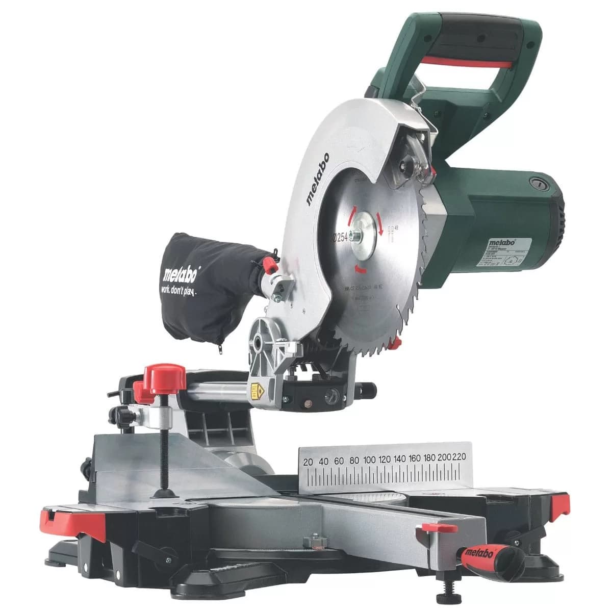 اره فارسی بر 250میلیمتری کشویی 1800 وات متابو مدل KGS 254 M — تصویر ۳