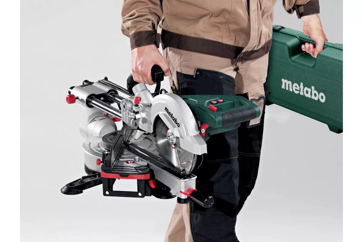 اره فارسی بر 250میلیمتری کشویی 1800 وات متابو مدل KGS 254 M — تصویر ۲