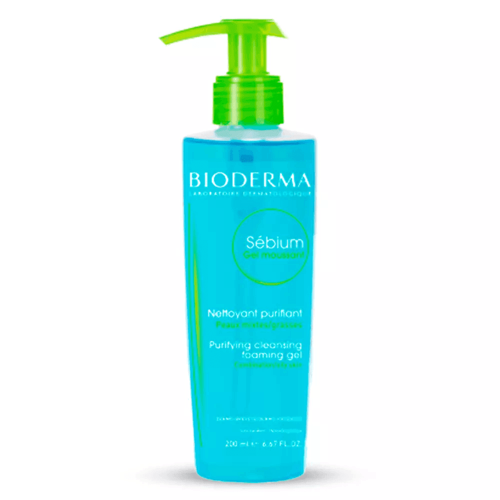 ژل شستشوی صورت Sebium Gel Moussant مناسب پوست چرب و مختلط بایودرما 200 میل