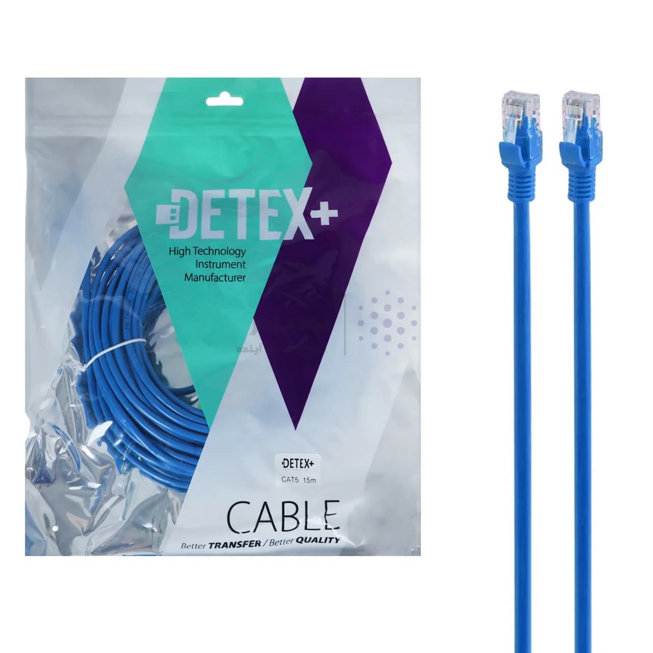 کابل شبکه 15 متری DETEX+ Cat5 — تصویر ۲