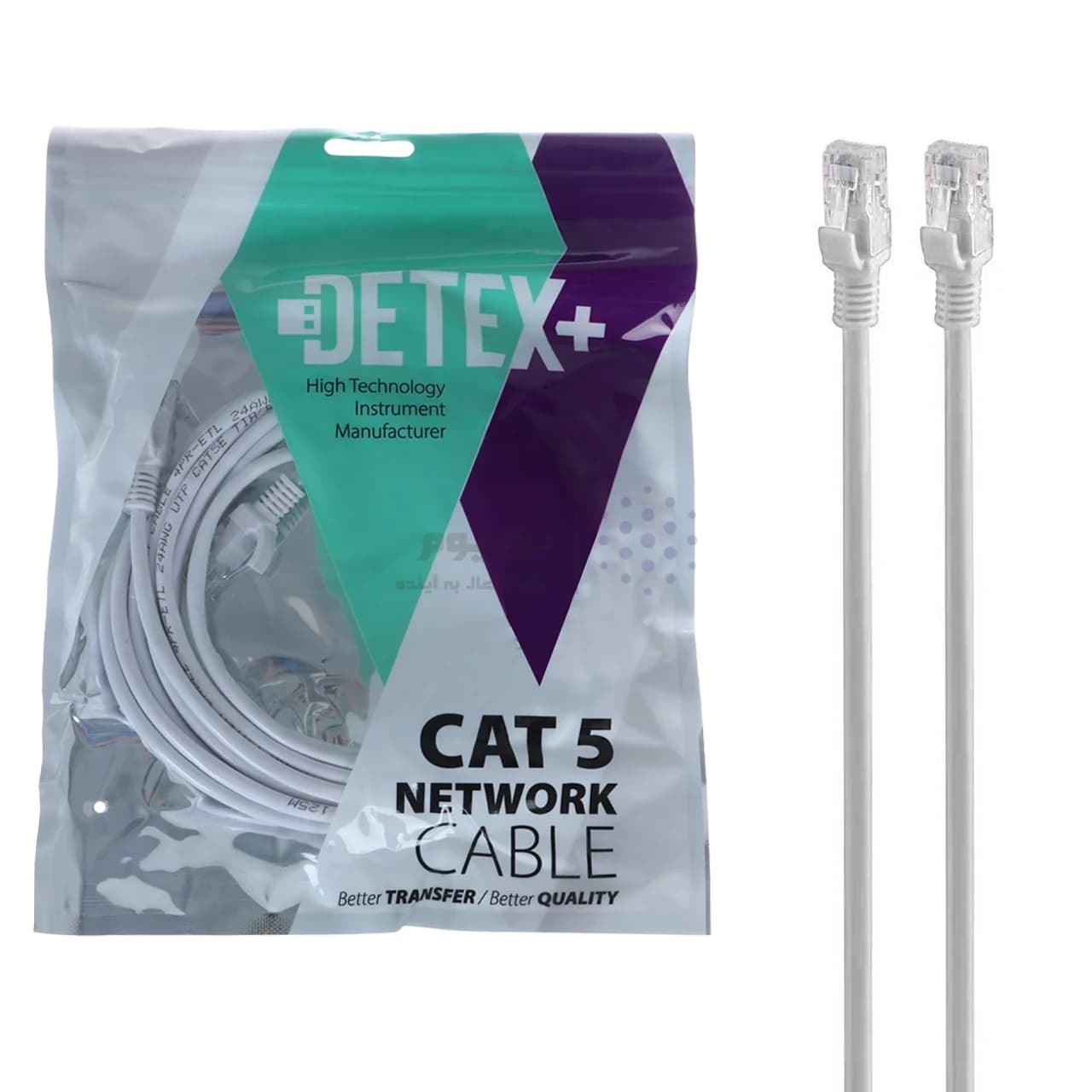 کابل شبکه 5 متری DETEX+ Cat5 — تصویر ۲