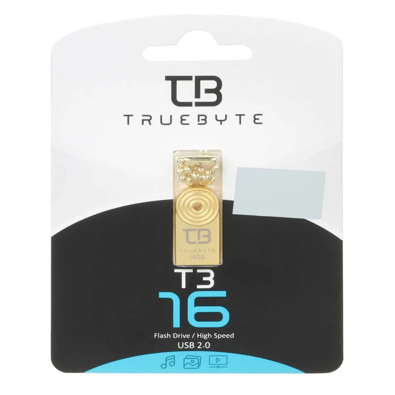 TRUEBYTE T3 USB2.0 Flash Memory-16GB طلایی (گارانتی مادام العمر شرکت آی تین)