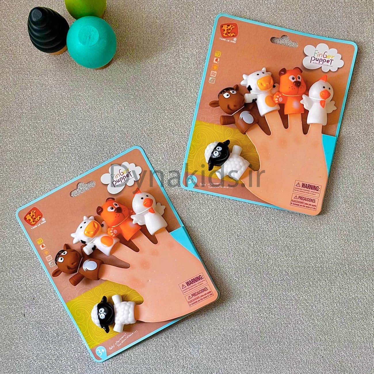 پک 5 عددی انگشتی سیلیکونی حیوانات مزرعه — تصویر ۳