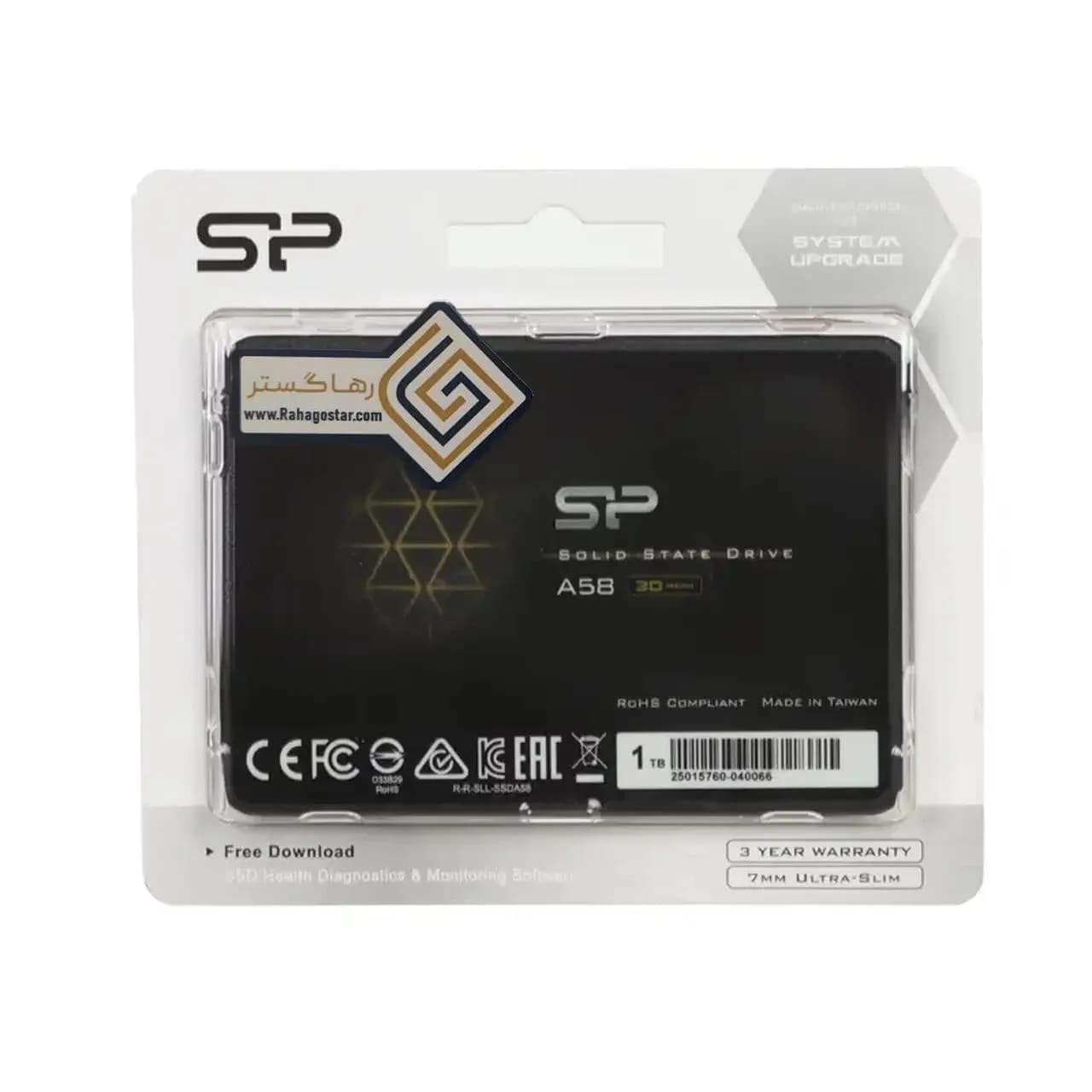 هارد Silicon Power SSD مدل A58 ظرفیت 1TB – مشکی (گارانتی GSM سرویس رهاگستر)