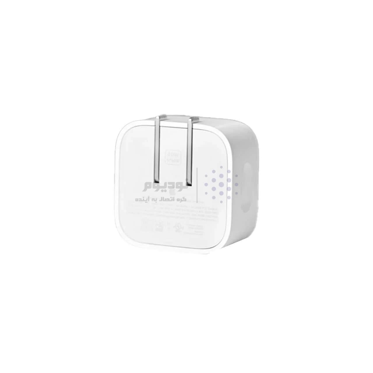 شارژر دیواری سه پین Apple مدل MGTV4ZP/A A3353 40W With 60W Max – سفید – اصل kZN – Hong Kong (گارانتی شش ماهه Kezen) — تصویر ۴