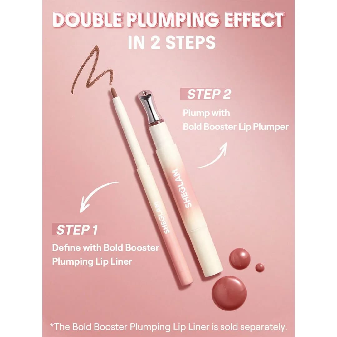 لیپ پلامپر حجم دهنده لب شیگلم Sheglam مدل Bold Booster رنگ Blush Drizzle — تصویر ۶