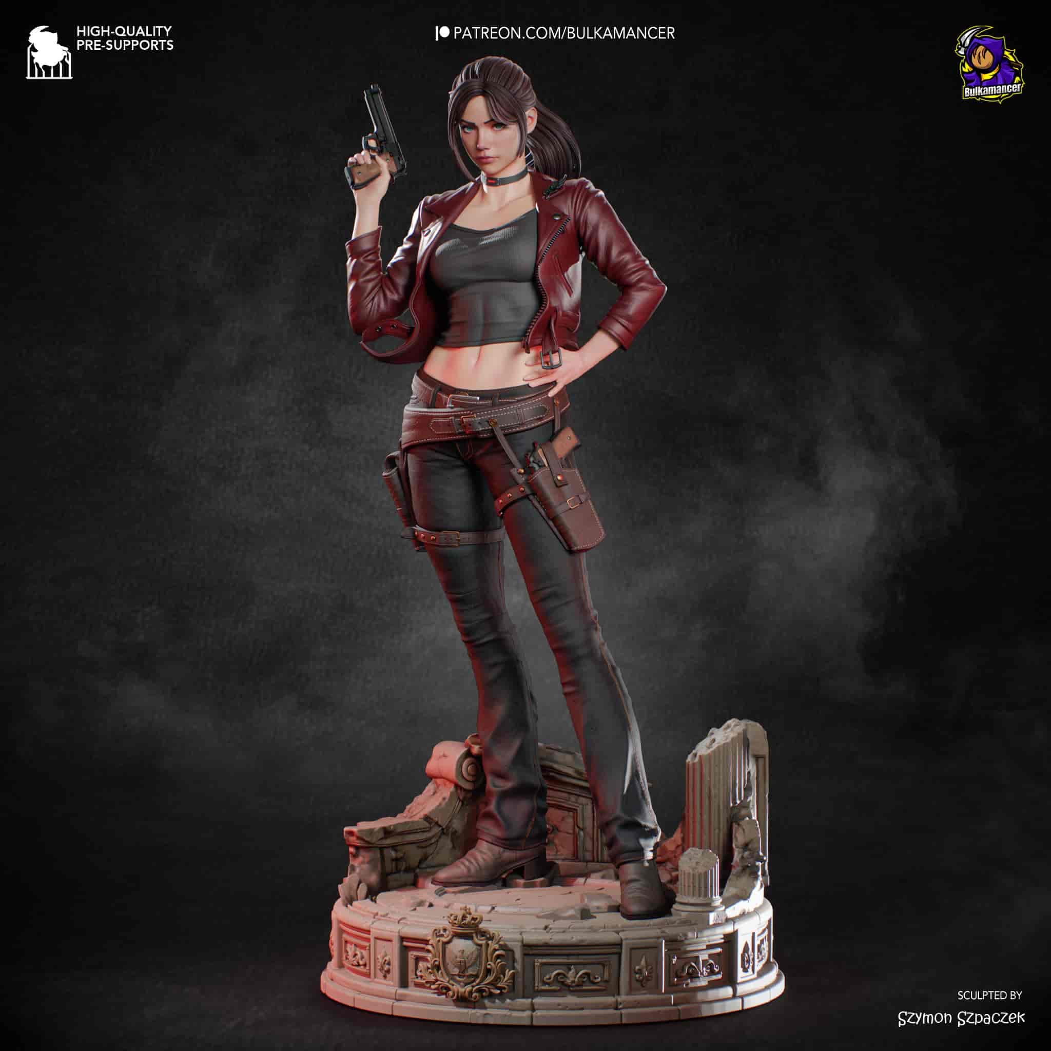 🧟♀️🔫 فیگور کلر ردفیلد (Claire Redfield) | ارتفاع 40 سانتیمتر | جنس PLA+