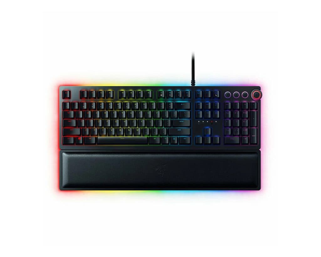کیبورد مکانیکال گیمینگ ریزر Huntsman Elite Clicky Optical Purple Switch