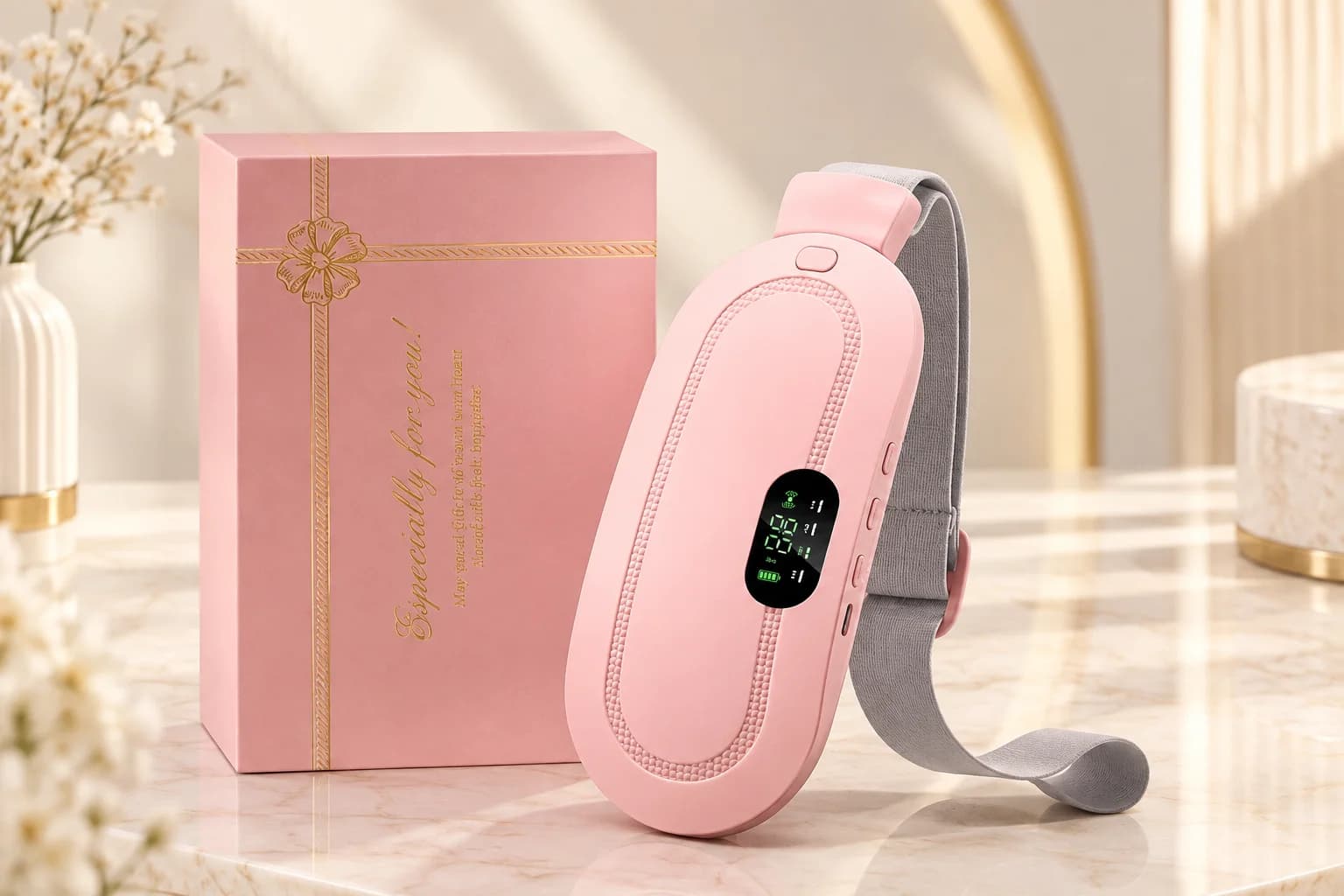 ماساژور قاعدگی و شکم بانوان مدل MDHL-PINK