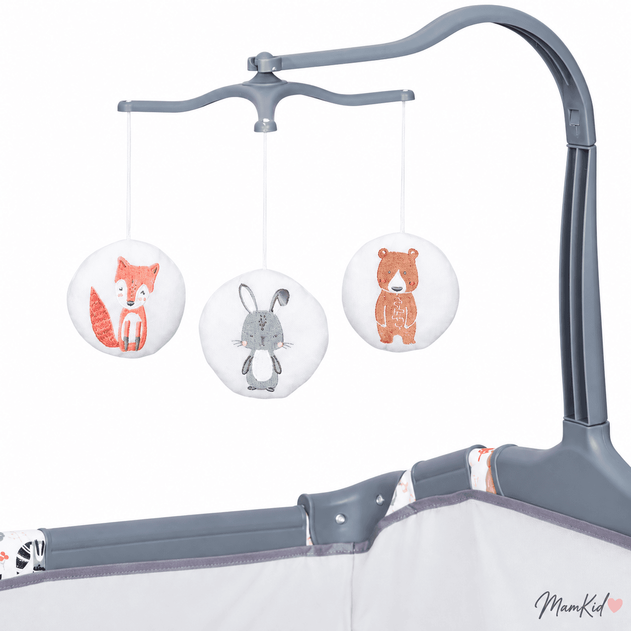 پارک بازی و تخت مسافرتی نوزاد بیبی ترند Baby Trend Woodland Grey Playard — تصویر ۸