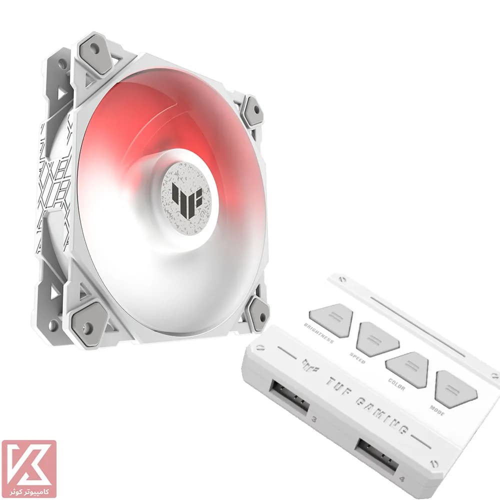 فن کیس ایسوس سفید مدل TUF Gaming TF120 ARGB – 3 IN 1 — تصویر ۴