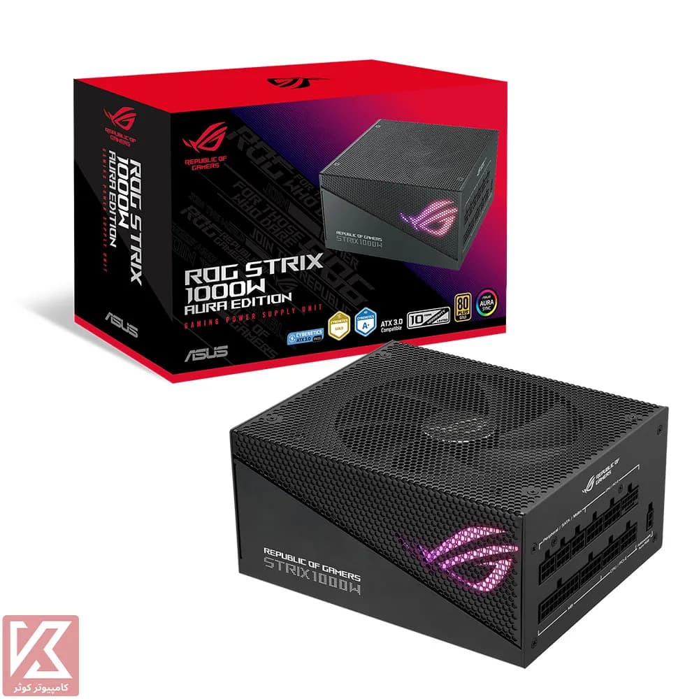 پاور ایسوس 1000 وات فول ماژولار مدل ROG STRIX 1000W Gold Aura Edition — تصویر ۲