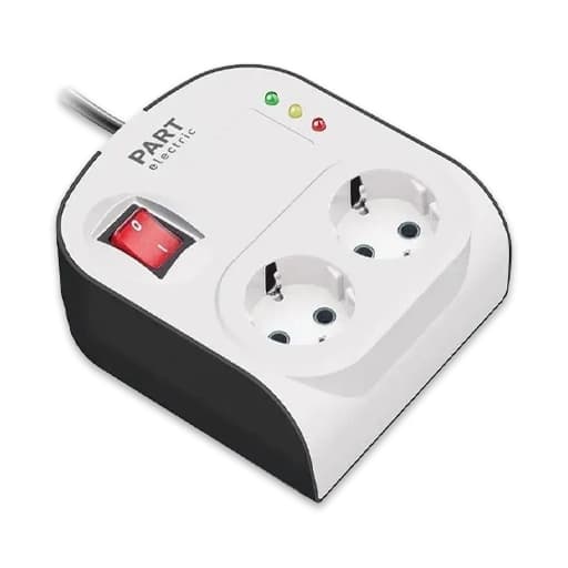 محافظ دو خانه ارت دار با کلید و کابل ۳ متری آنالوگ یخچال پارت الکتریک