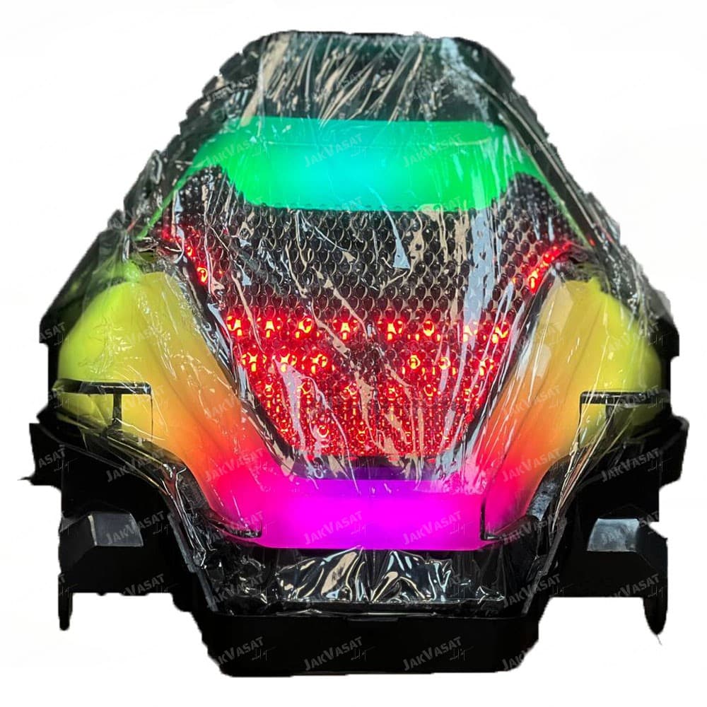 چراغ خطر عقب اسپرت هوشمند 7 رنگ MT25 R25 / MX KING LED