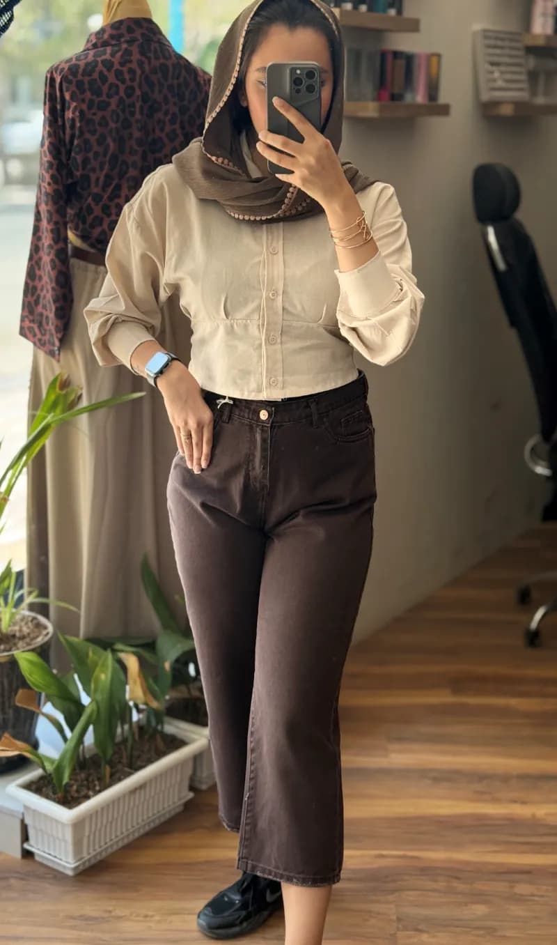 شلوار جین واید لگ_2588 — تصویر ۳