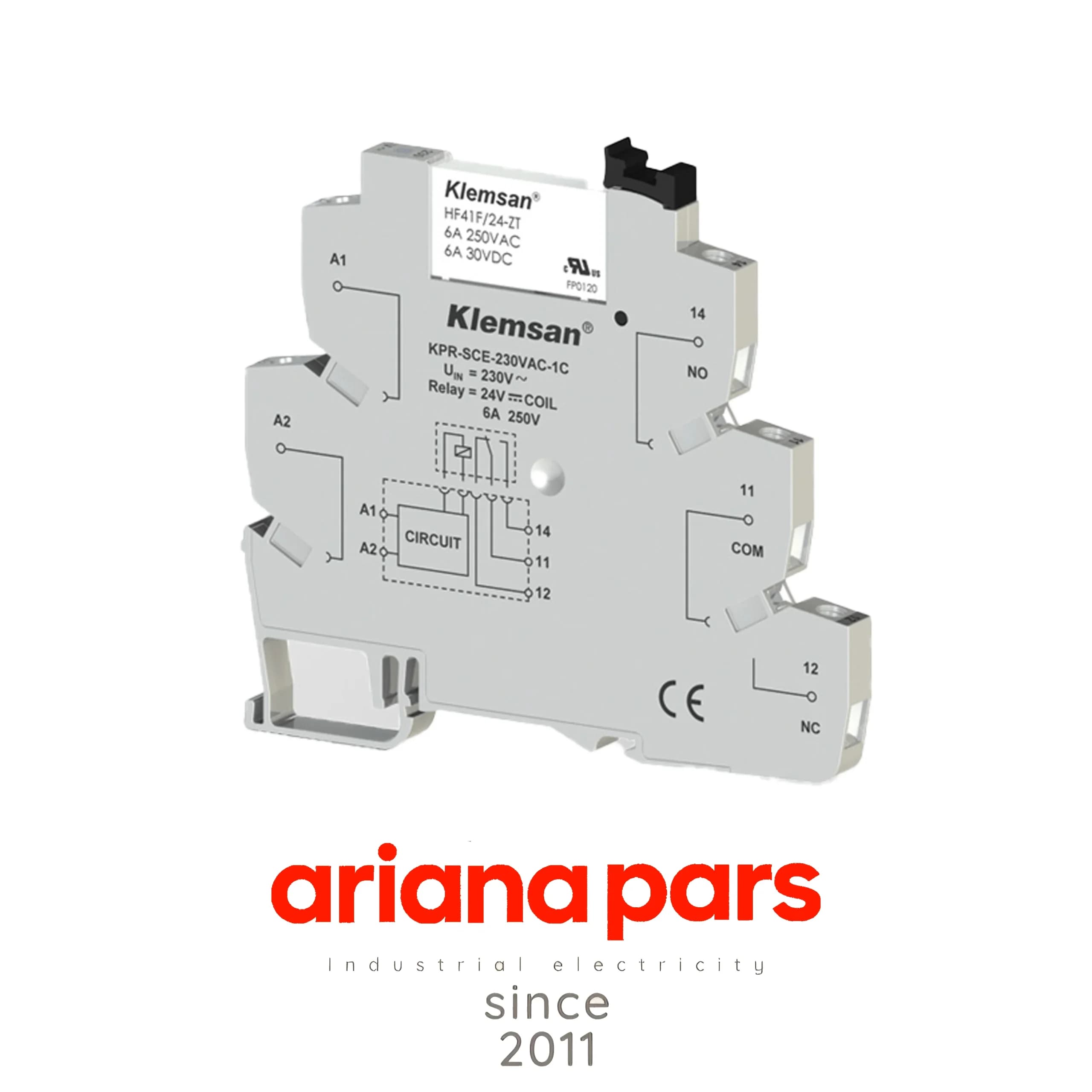 رله واسط باریک کلمسان مدل KPR-SCE-230VAC/DC-1C کد 270850
