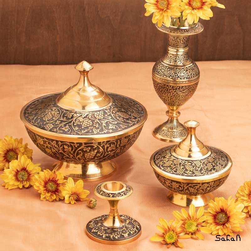 ست پذیرایی برنجی آنتیک کد 184