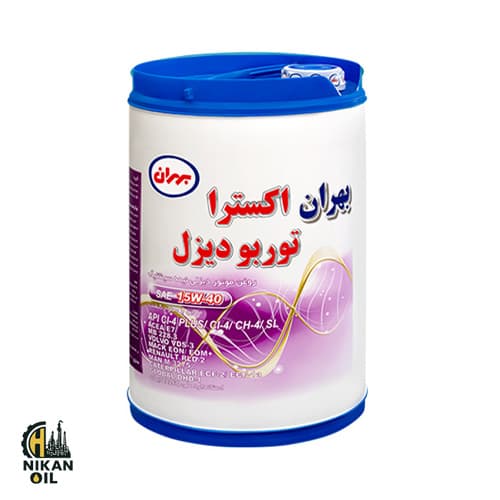 روغن موتور بهران اکسترا توربو دیزل 15W40 CI-4 PLUS/CI-4/CH-4/SL-بیست لیتری