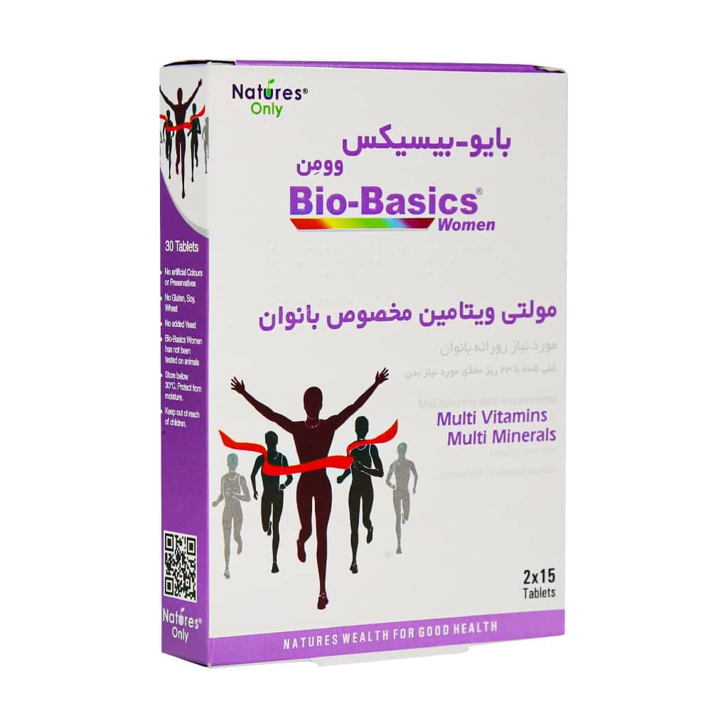 قرص مولتیویتامین و مینرال بایو بیسیکس وومن مناسب بانوان، بسته 60 عددی