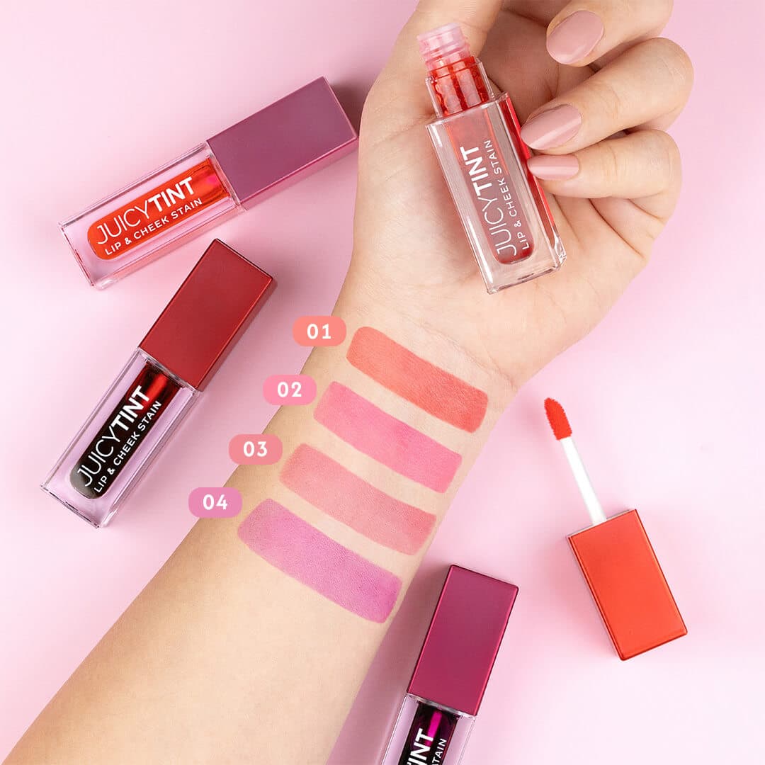 تینت مایع گلدن رز مدل juicy tint شماره 02 PINK CRUSH — تصویر ۴