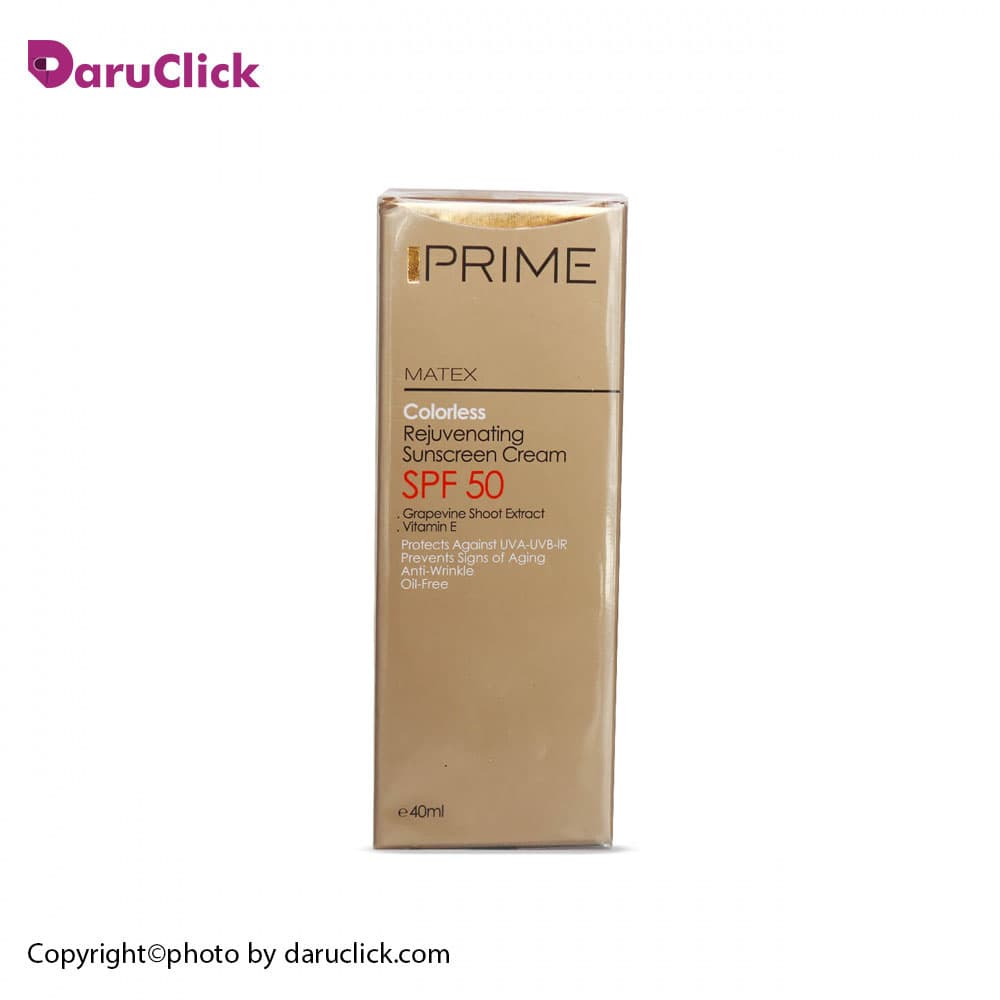 کرم ضد آفتاب بی رنگ جوان کننده SPF50 پرایم — تصویر ۴