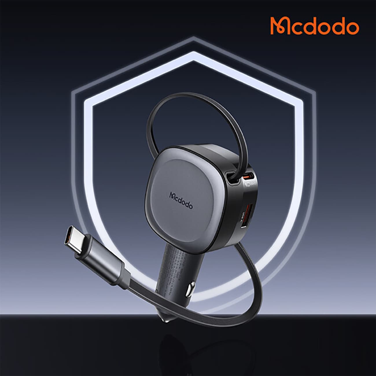 شارژر فندکی فست شارژ مک دودو MCDODO مدل CC-156 توان 75 وات با کابل — تصویر ۳