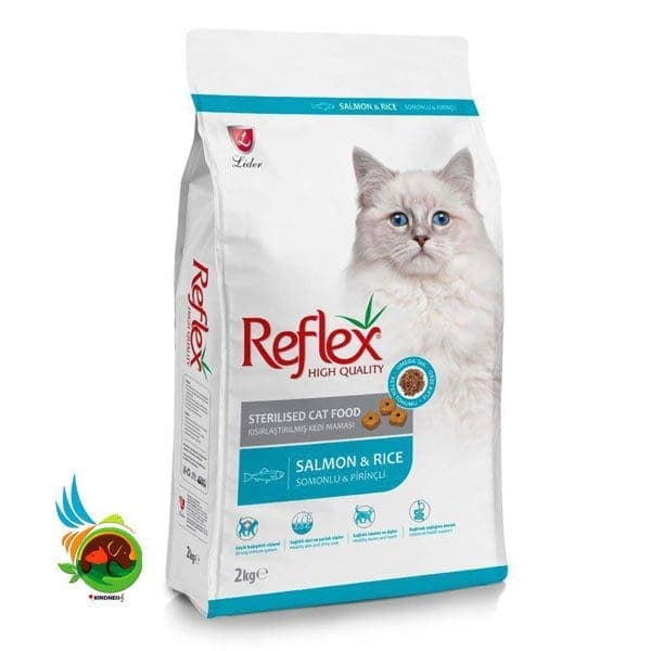 غذای خشک گربه عقیم رفلکس طعم ماهی و برنج Reflex sterilised cat with salmon and rice وزن 2 کیلوگرم