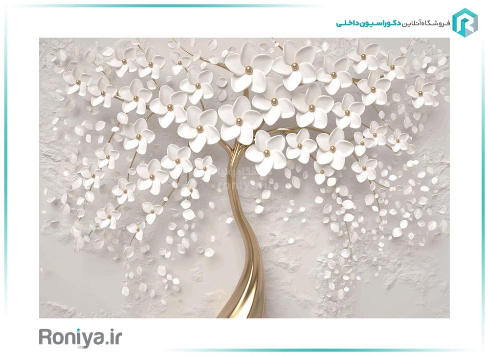 پوستر دیواری سه بعدی طرح شکوفه — تصویر ۲