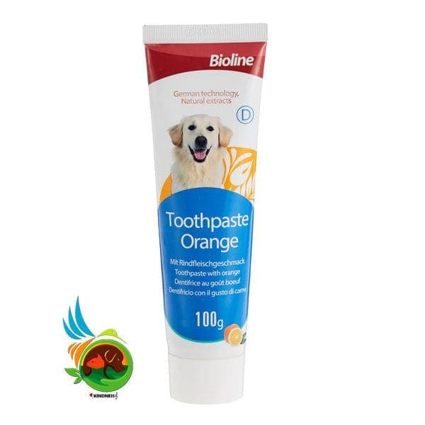خمیر دندان سگ بایولاین با طعم پرتغال Bioline toothpaste orange وزن 100 گرم