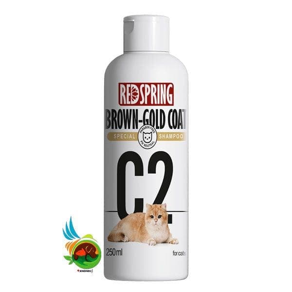 شامپو تخصصی مخصوص گربه با موهای قهوه ای و طلایی (مدل C2) رد اسپرینگ C2 special shampoo brown & gold coat حجم 250 میلی لیتر