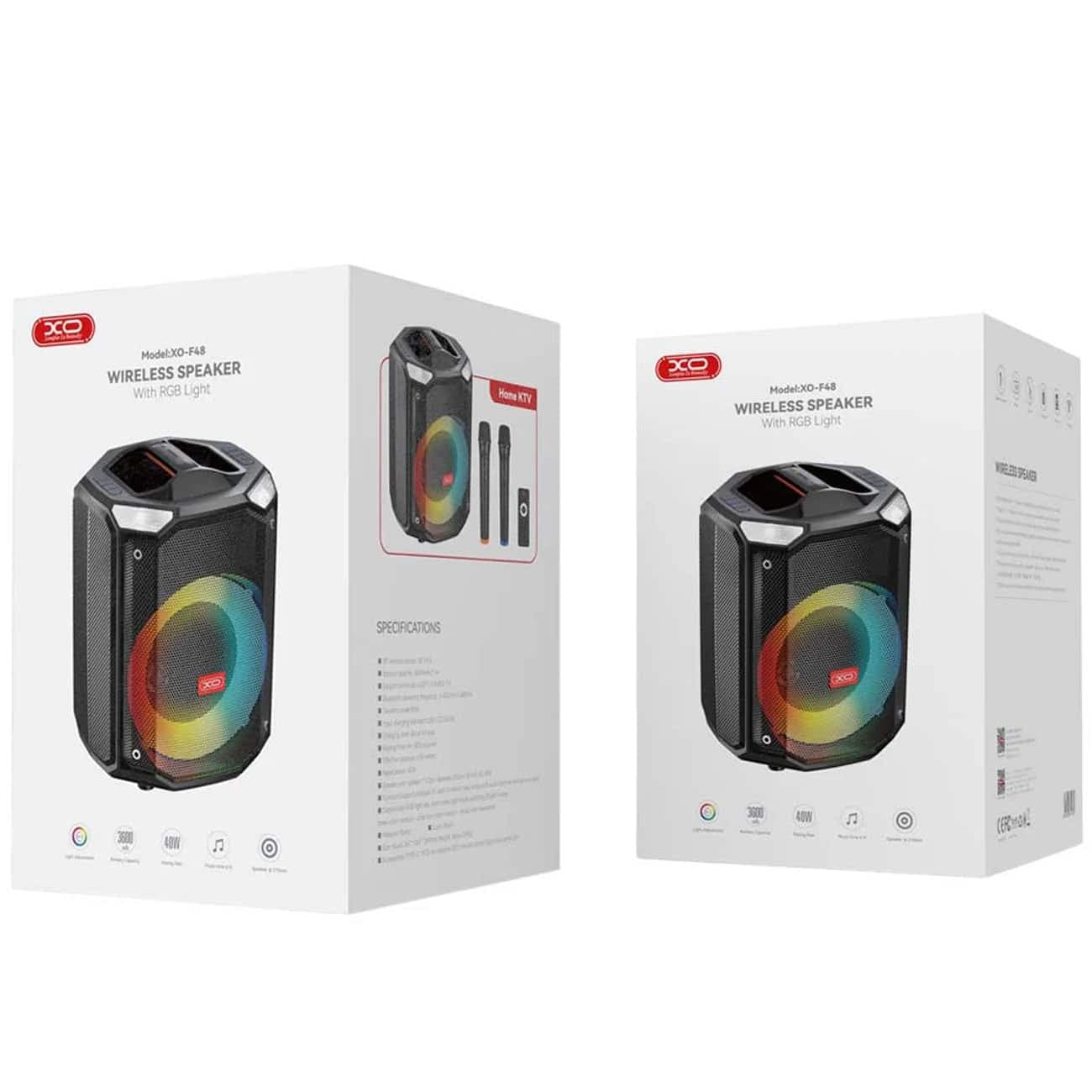 اسپیکر بلوتوثی ایکس او XO مدل F48 با نور RGB و توان 40 وات — تصویر ۸