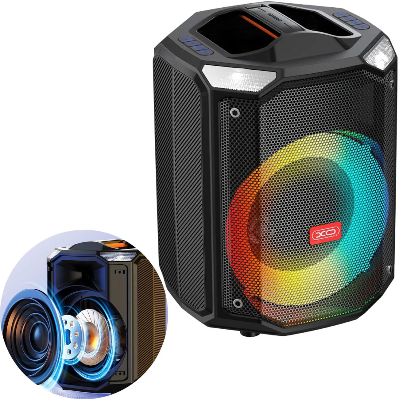 اسپیکر بلوتوثی ایکس او XO مدل F48 با نور RGB و توان 40 وات — تصویر ۳