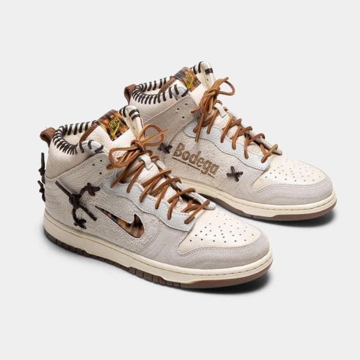 نایک دانک های بودیگا کرم Nike Dunk High Bodega Sail Multi — تصویر ۲