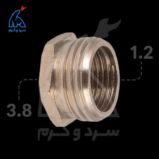 تبدیل 3/8 به 1/2 منبع انبساط – کوتاه سبک — تصویر ۲