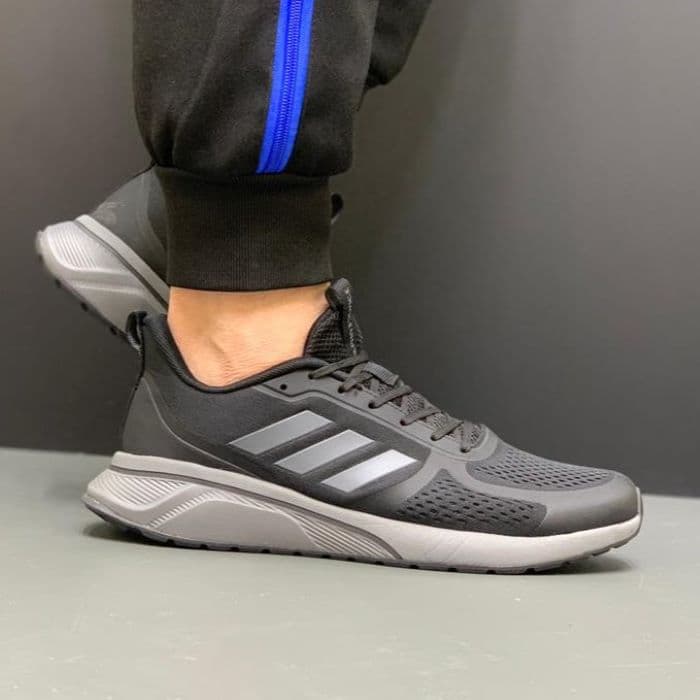 کتانی آدیداس کلود مشکی طوسی Adidas Cloudfoam TND — تصویر ۲