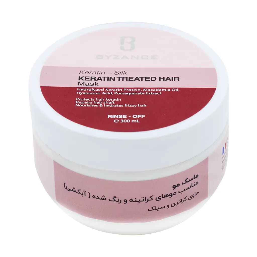 ماسک مو کراتینه و رنگ شده داخل حمام بیزانس 300 میلی لیتر