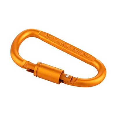 کارابین کوهنوردی فلزی پیچی KEY RING | قهوه ای