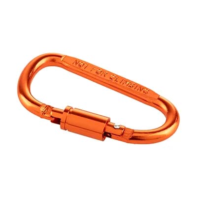 کارابین کوهنوردی فلزی پیچی KEY RING | نارنجی