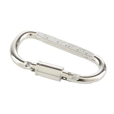 کارابین کوهنوردی فلزی پیچی KEY RING | نقره ای
