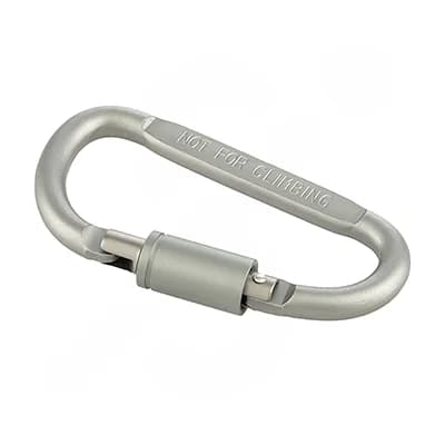 کارابین کوهنوردی فلزی پیچی KEY RING | طوسی
