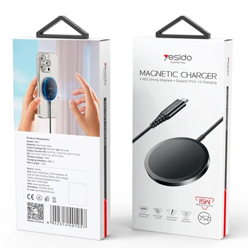 شارژر بی سیم فست شارژ Yesido DS21 توان 15W — تصویر ۶